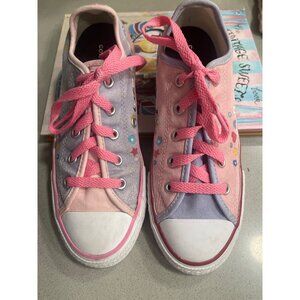 Converse Kids Pink & Purple Chuck Taylor All Star Low Top BFF Shoes . Sz US 2.5